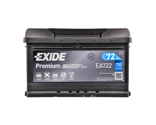 Exide 72 Ah 720A EA722