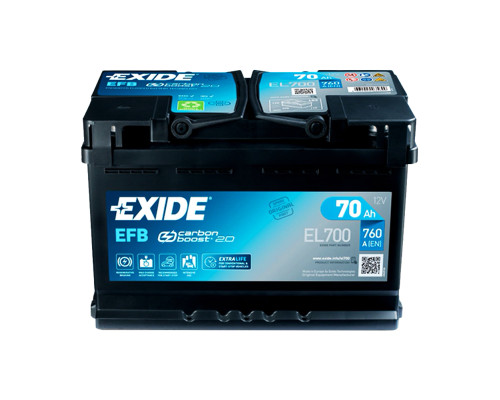 Exide 72 Ah 760A EK720 AGM