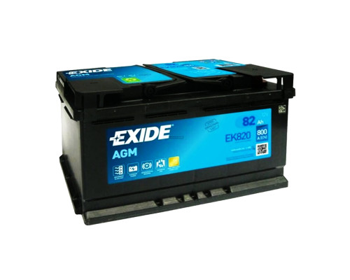 Exide 82 Ah 800A EK820 AGM